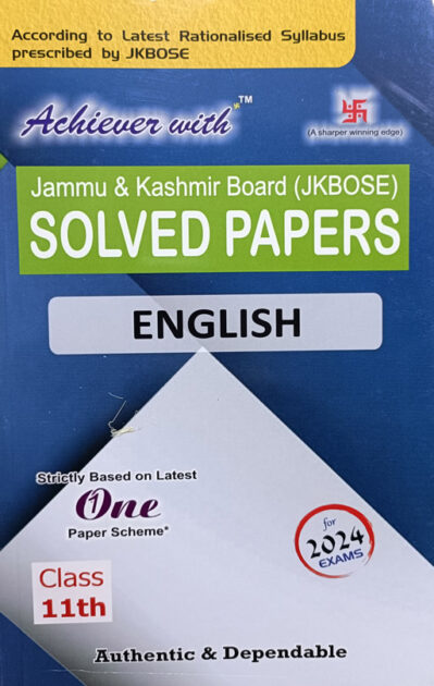 JKBOSE Previous Years Solved Papers English Class 11th